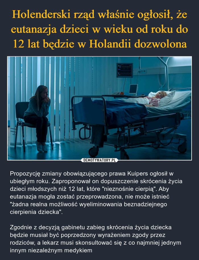 Czy mogę dokonac eutanazji w Holandii?