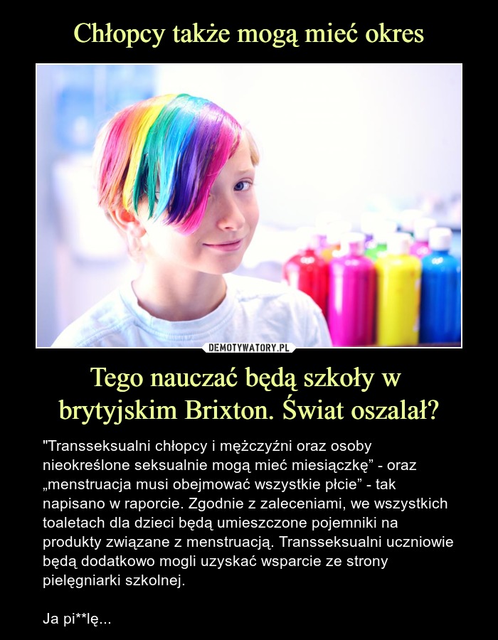 Co chłopaki mają zamiast okresu?