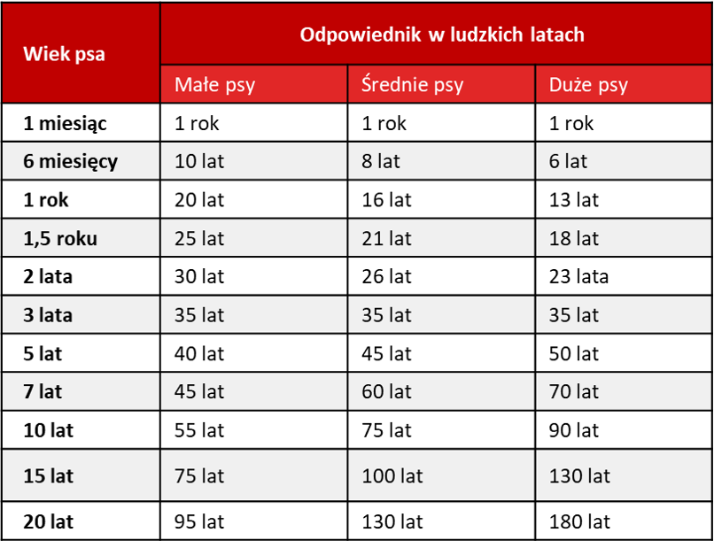 Ile to 13 lat u psa?