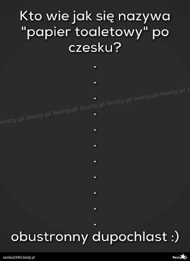 Jak po czesku papier toaletowy?